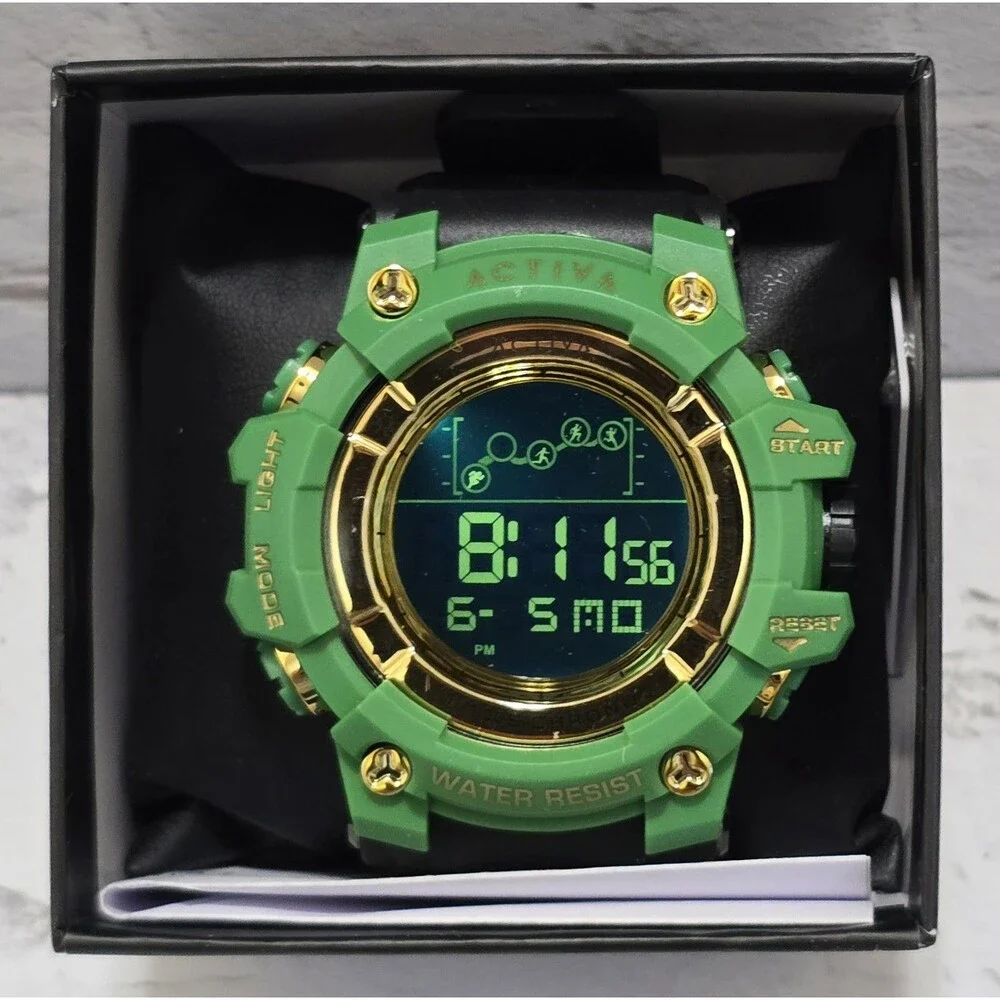 Activa x Invicta Digital Unisex Watch 50mm Green Gold ACW8082-022 Brand New